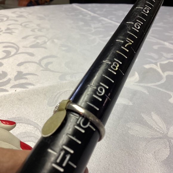 ART DECO Cubic zirconia. Sterling cocktail ring size 10 - Picture 12 of 13